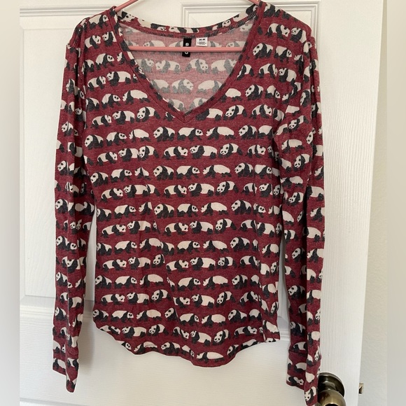 BDG women’s panda long sleeve shirt, size M - Picture 1 of 3